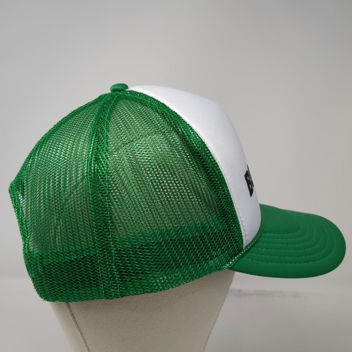 Boot Barn Trucker Hat Green White One Size Mesh Snapback Rope Foam Front Western