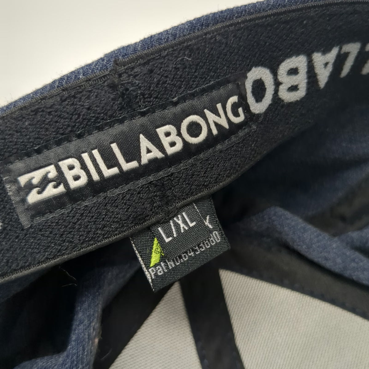 Billabong Baseball Cap Blue XL Flexfit Embroidered Wave Logo Stretch Hat Surf