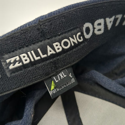 Billabong Baseball Cap Blue XL Flexfit Embroidered Wave Logo Stretch Hat Surf