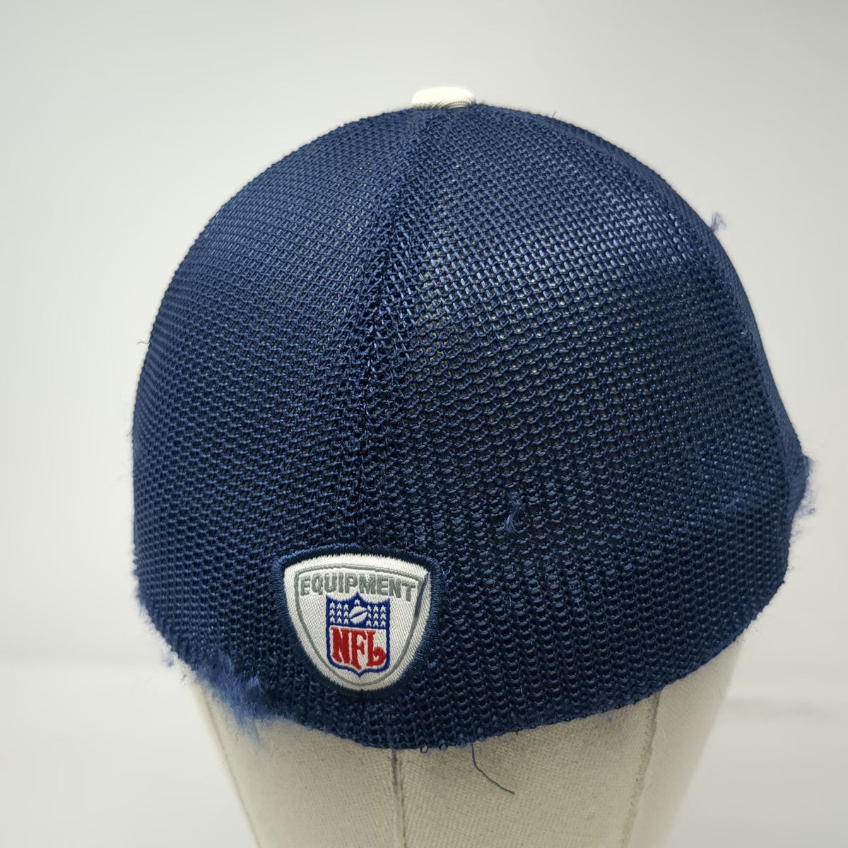 Denver Broncos NFL Reebok Blue One Size Mesh Back Stretch Fit Curved Brim Cap