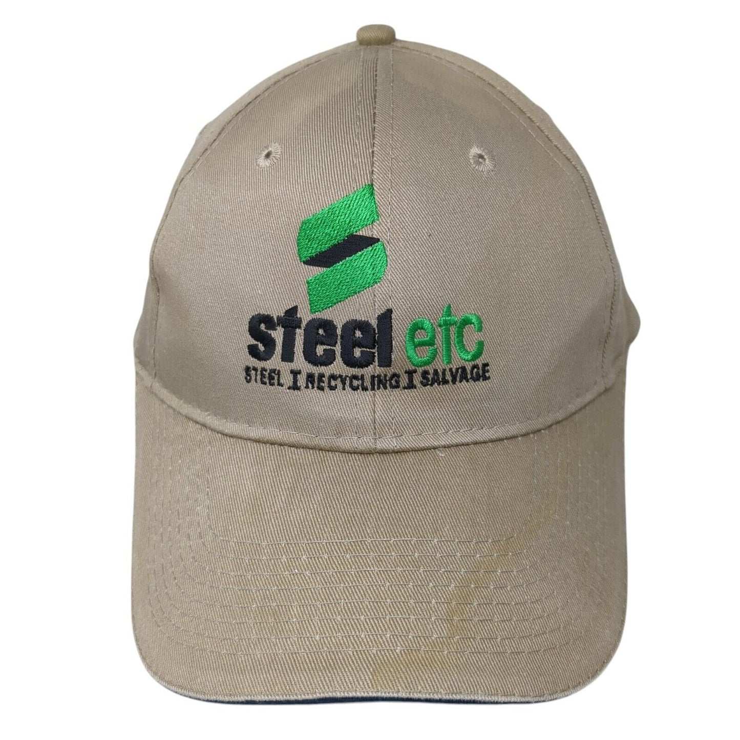 Steel Etc Steel Recycling Salvage Strapback Hat Tan OS Adjustable Port & Company