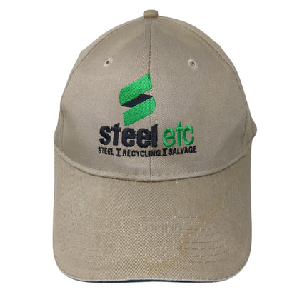 Steel Etc Steel Recycling Salvage Strapback Hat Tan OS Adjustable Port & Company