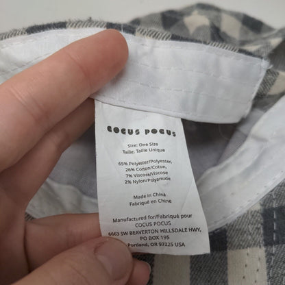 Cocus Pocus Slideback Hat Multicolor One Size Buffalo Check Plaid 6 Panel