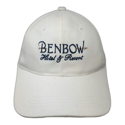 Town Talk Baseball Cap White One Size Benbow Hotel Resort Strapback Hat Cotton