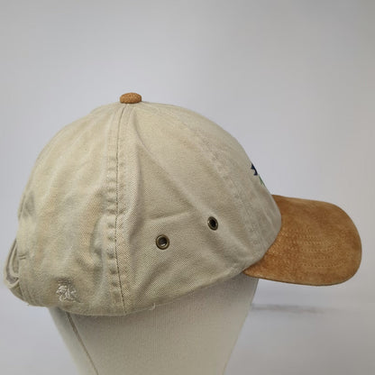 Royal Busch Gardens Baseball Cap Beige Brown One Size Suede Brim Strapback Hat