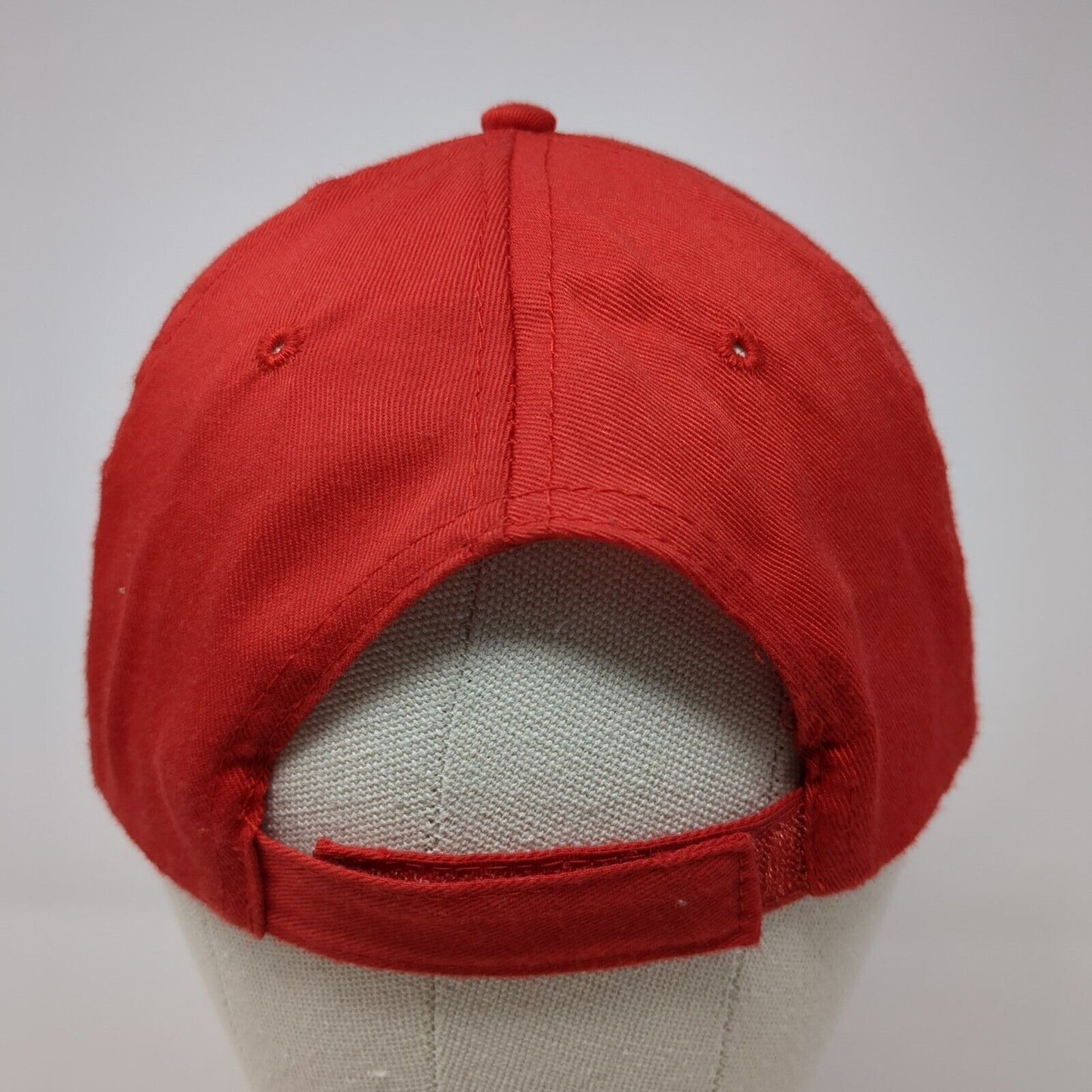 Butterfly USA Strapback Hat Red One Size Adjustable Solid Embroidered