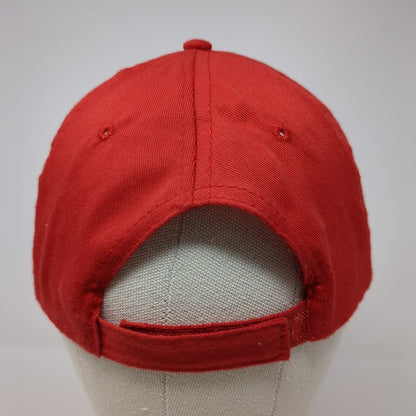 Butterfly USA Strapback Hat Red One Size Adjustable Solid Embroidered