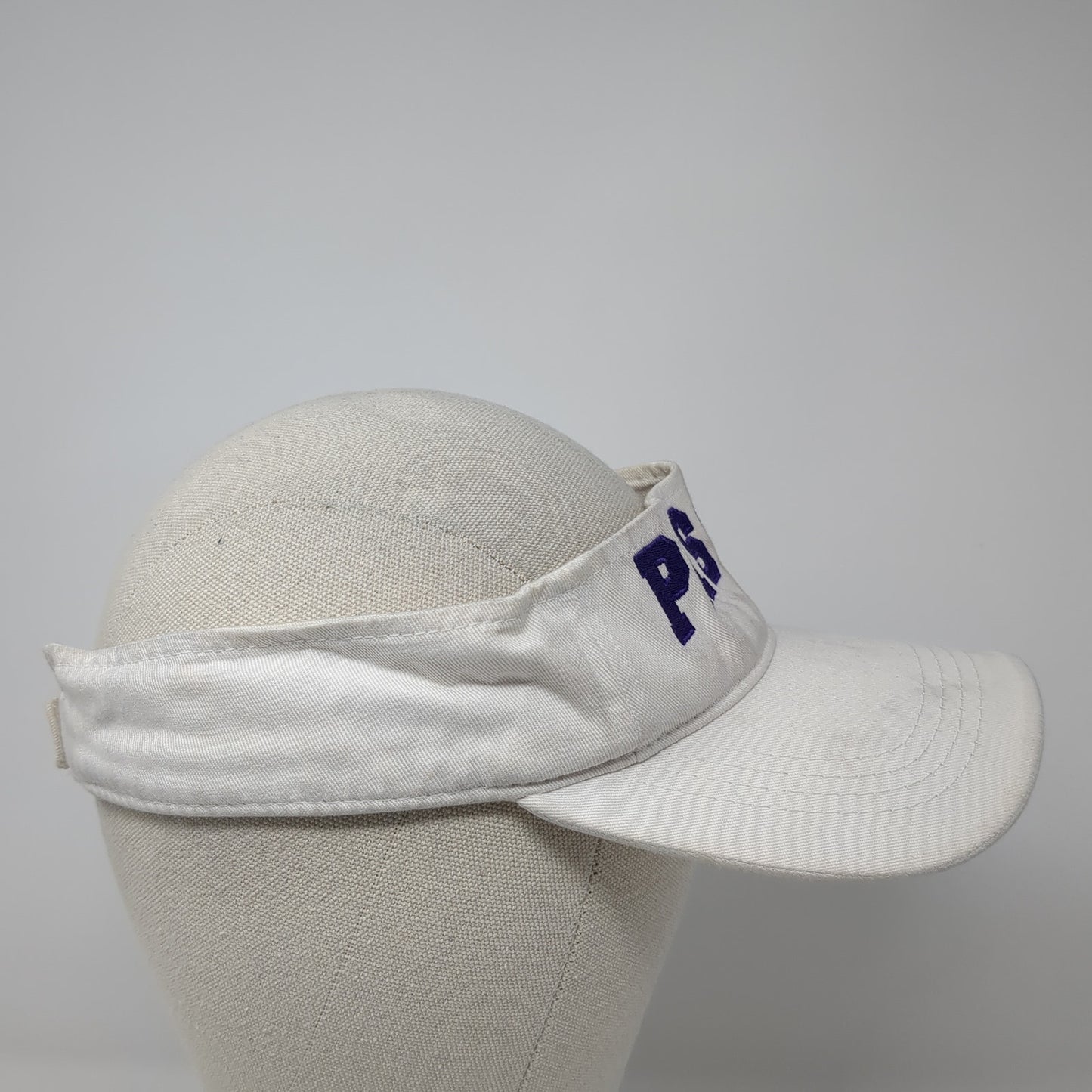 PHS Sun Visor Hat White One Size Adjustable Embroidered Lightweight Sportsman