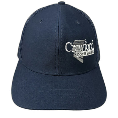 Richardson Trucker Hat Blue One Size Crawford Door Sales Mesh Back Snapback