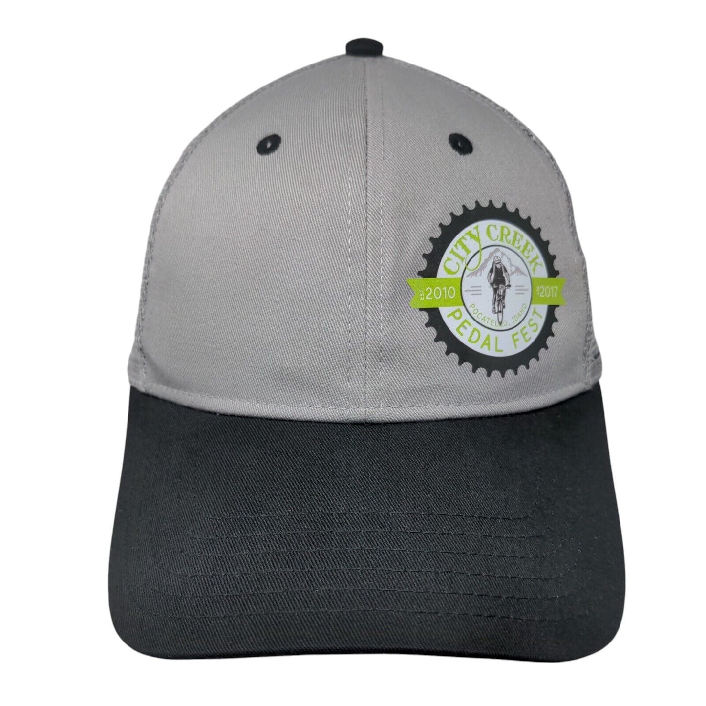 City Creek Pedal Fest Est. 2010-2017 Snapback Trucker Hat Gray OSFM Mesh Back