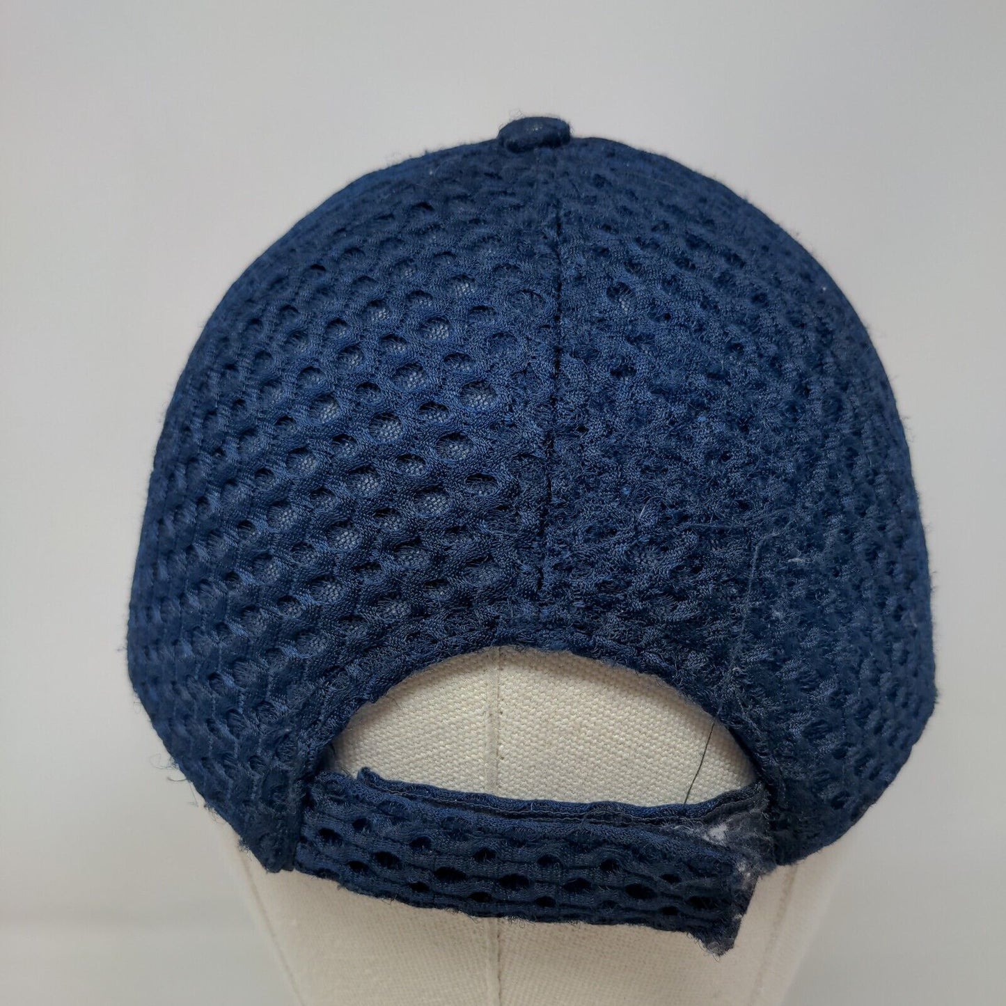 Florida Strapback Hat Blue One Size Adjustable Embroidered Textured Mesh