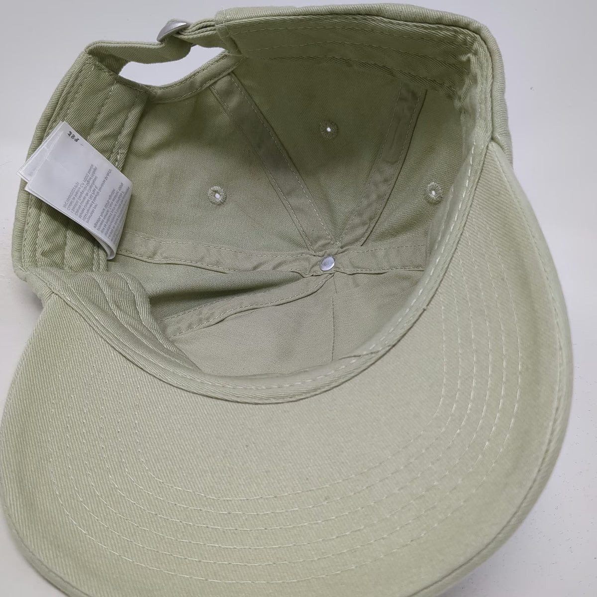 H&M Baseball Cap Green One Size Fleurs & Hope Embroidered Slideback Cotton Hat