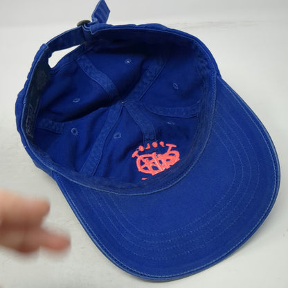 Polo Ralph Lauren Baseball Cap Blue Pink One Size Monogram Crossed Mallets Hat