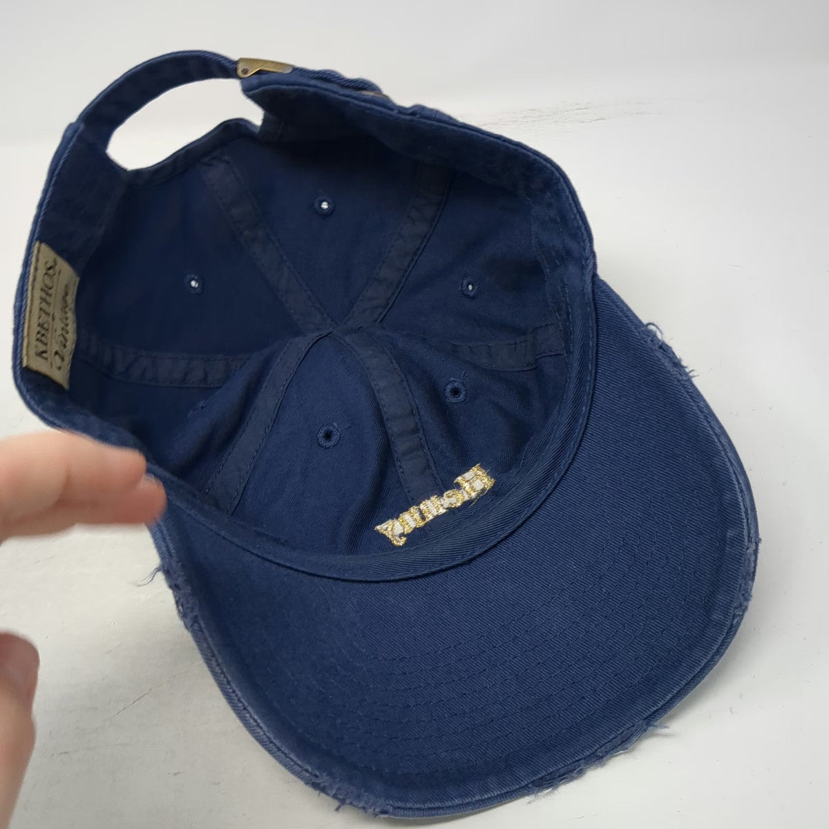 KBETHOS Baseball Cap Blue One Size Henny Embroidery Cotton Slideback Buckle Hat