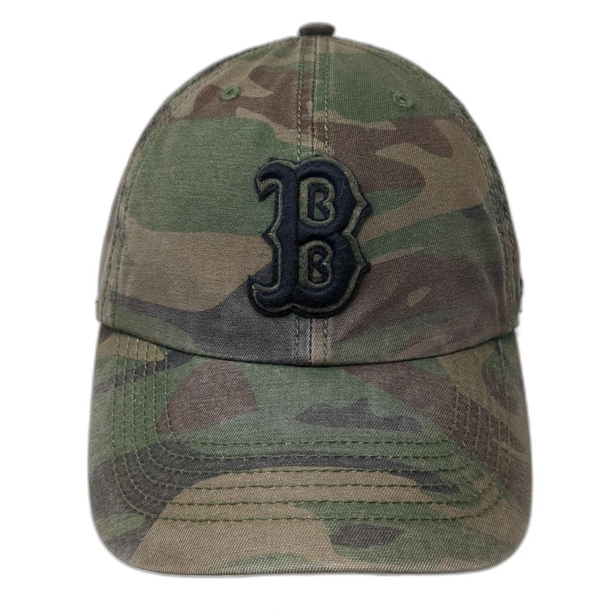 Boston Red Sox MLB '47 Brand Baseball Cap Green Brown Black L Camo Fitted Hat