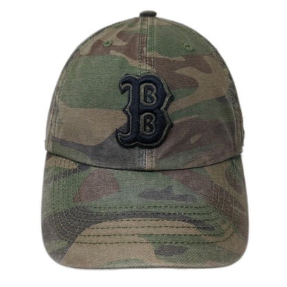 Boston Red Sox MLB '47 Brand Baseball Cap Green Brown Black L Camo Fitted Hat