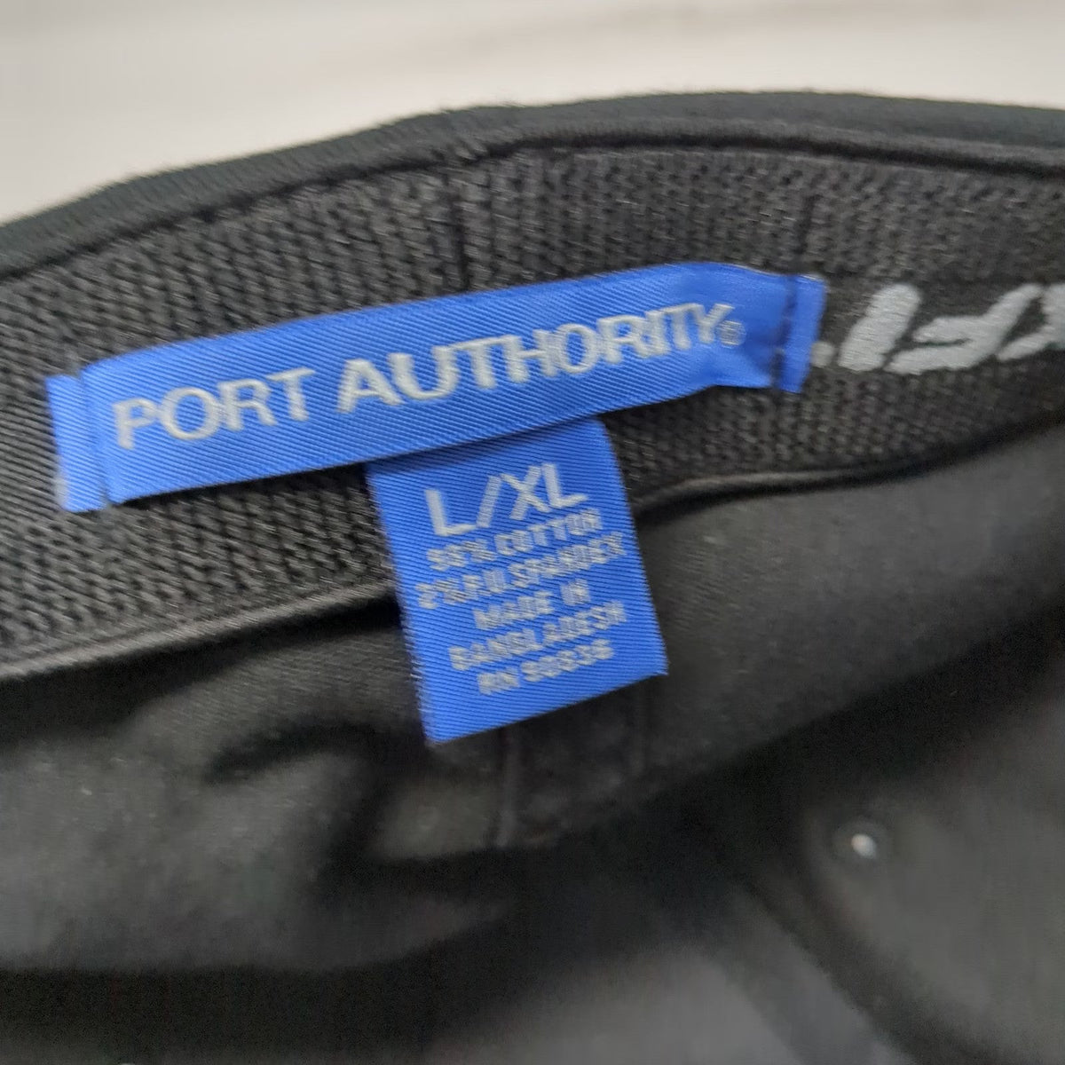Port Authority Baseball Cap Black L/XL Flexfit US Oil Shield Logo Energy Gas Hat