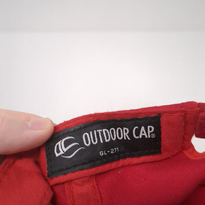 Letter P Strapback Hat Red One Size Adjustable 6 Panel Outdoor Cap