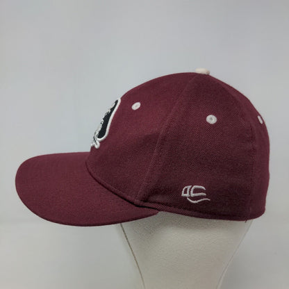 OC Sports Pro Series Men's Fitted Hat Burgundy Size S/M Embroidered Pirate Logo