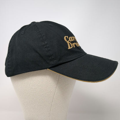 Carefree Dressage Baseball Cap Black One Size Hat Gold Adjustable Slideback Bill