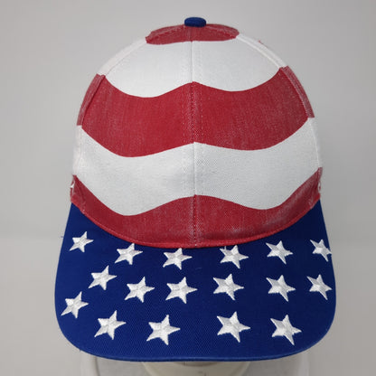 USA Flag Stras & Stripes Baseball Cap Multicolor OS Adjustable Patriotic Nissin