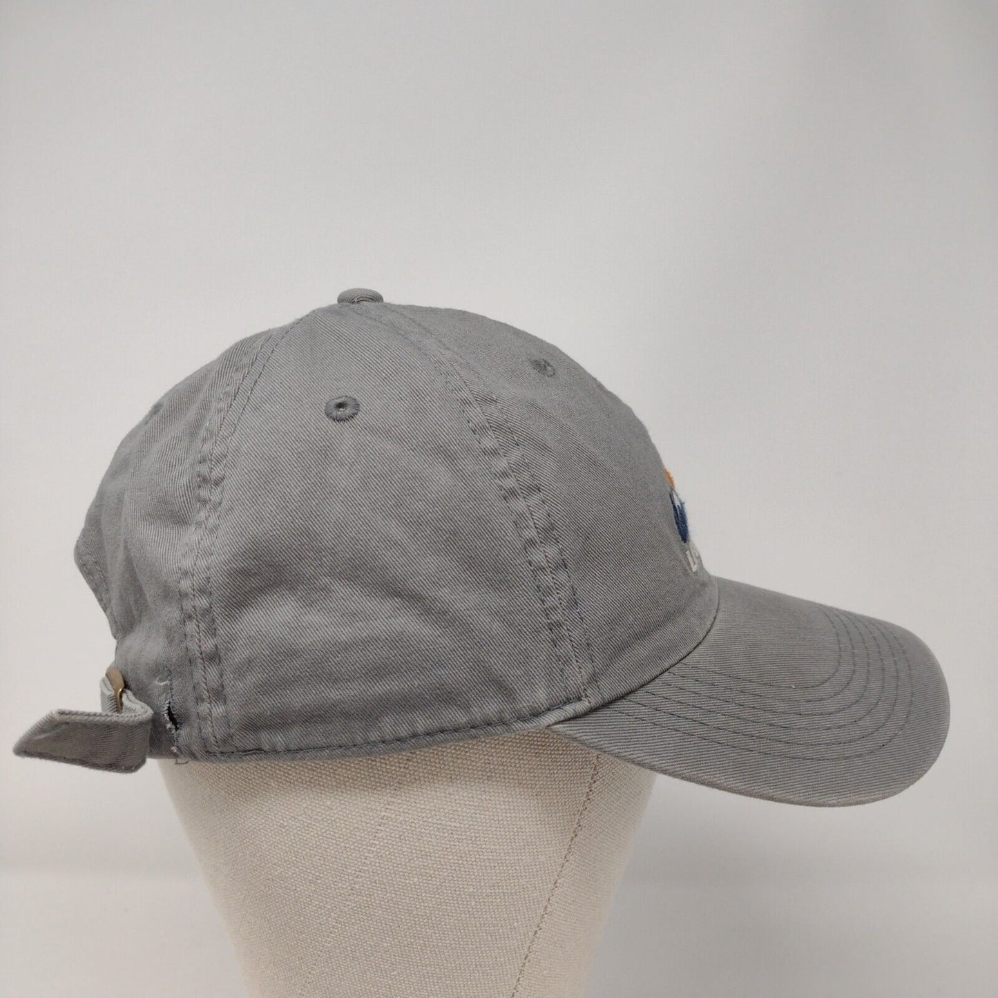 Life Is Good Mountains Chill Slideback Hat Gray OSFA Solid Embroidered