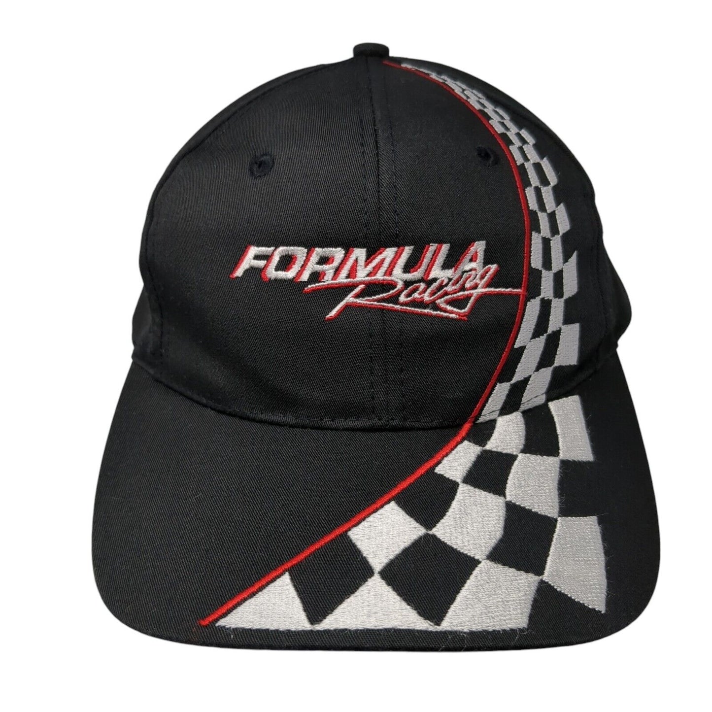 Formula Racing Snapback Hat Black OS Adjustable Embroidered 6 Panel Nissun Cap