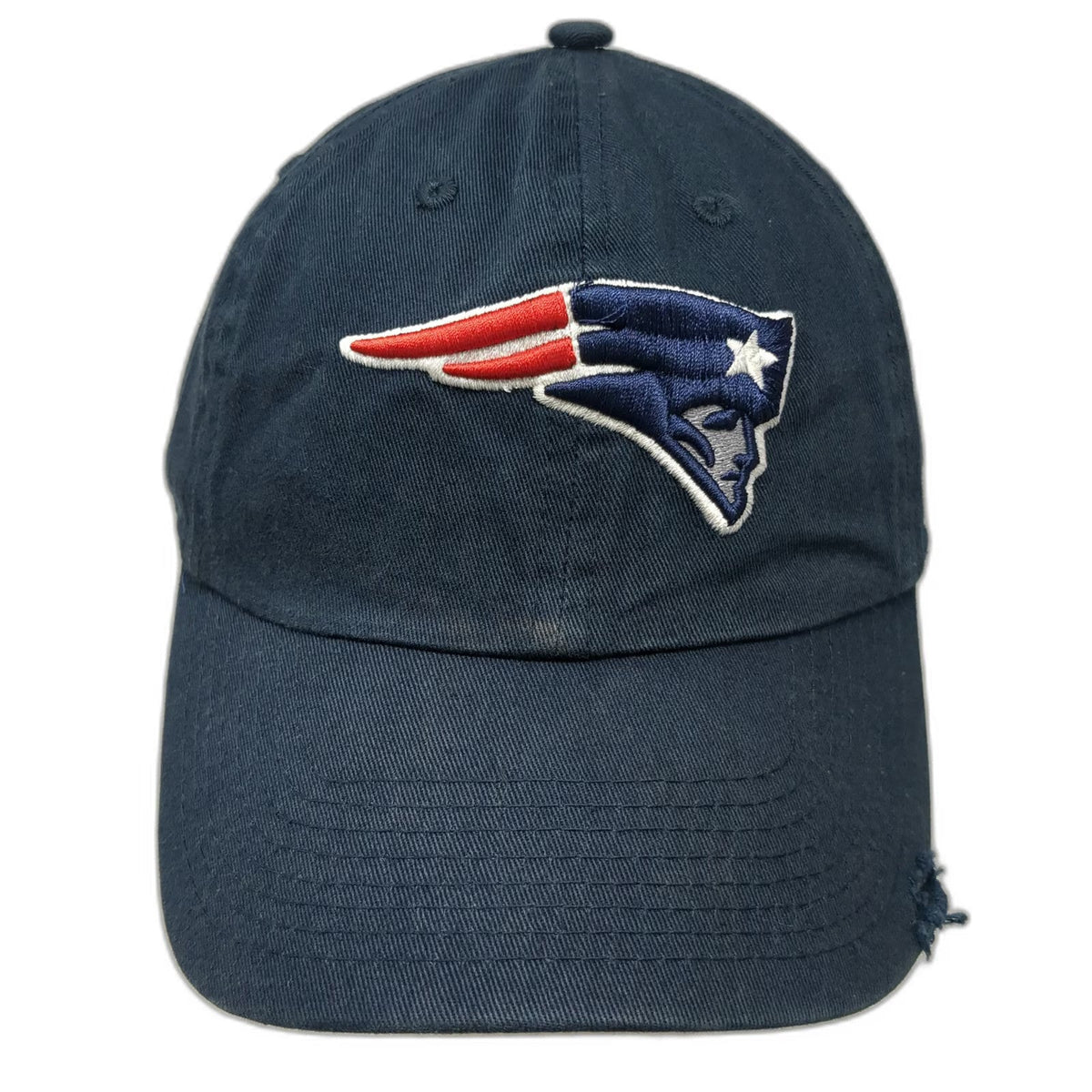 '47 New England Patriots NFL Blue One Size Cap Distressed Slideback Buckle Hat