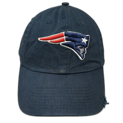 '47 New England Patriots NFL Blue One Size Cap Distressed Slideback Buckle Hat