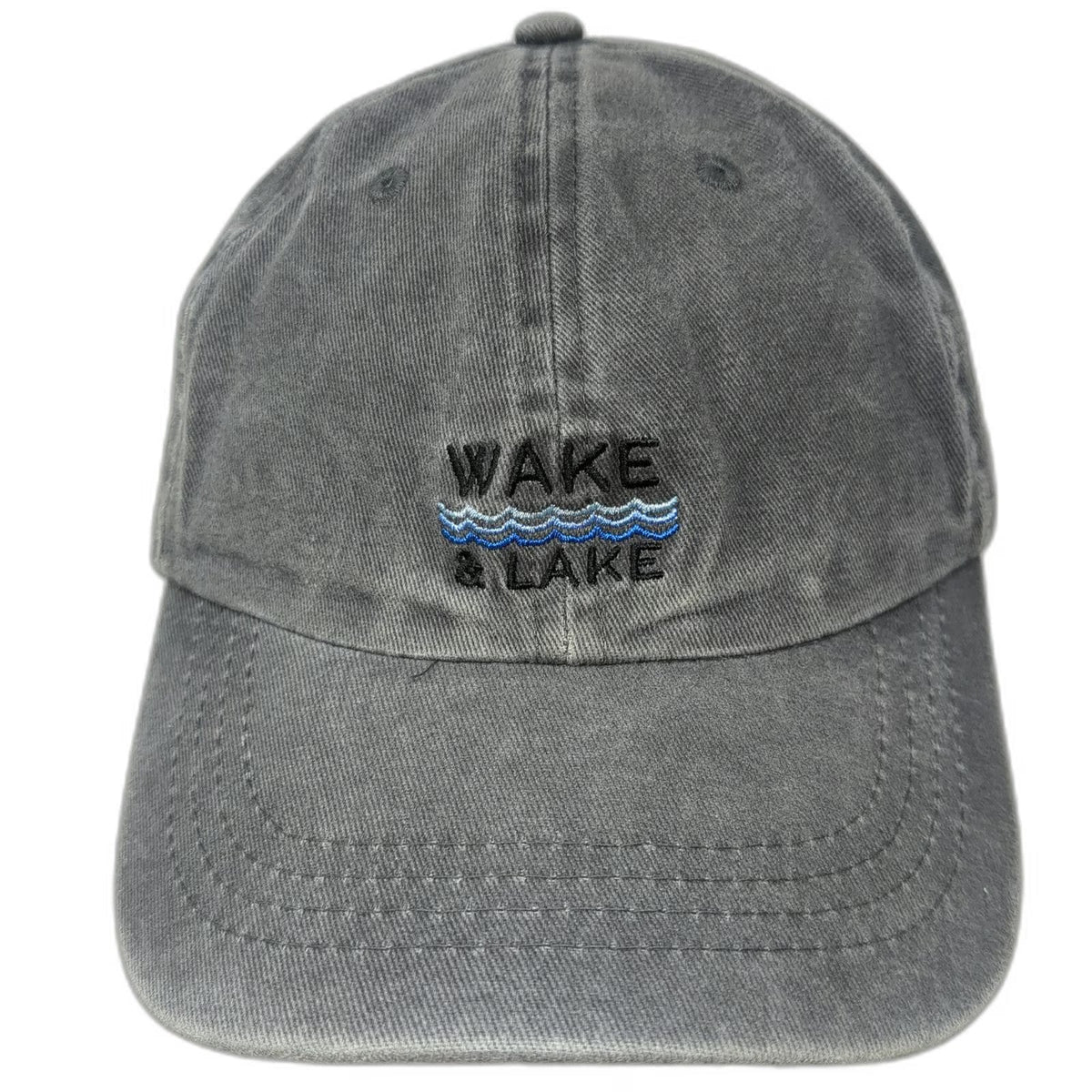 Pacific Brim Baseball Cap Gray One Size Hat Wake & Lake Embroidered Slideback