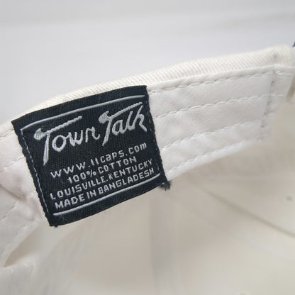 Town Talk Baseball Cap White One Size Benbow Hotel Resort Strapback Hat Cotton