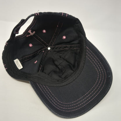 Tough Enough To Wear Pink? Wrangler Strapback Hat Black OS Adjustable Cotton