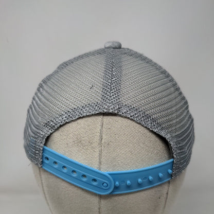 Dinosaur Snapback Trucker Hat Gray One Size Adjustable Mesh Back Animal Print