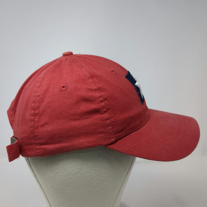 Xhilaration Baseball Cap Red One Size Star Patch Slideback Cotton Hat Blue White