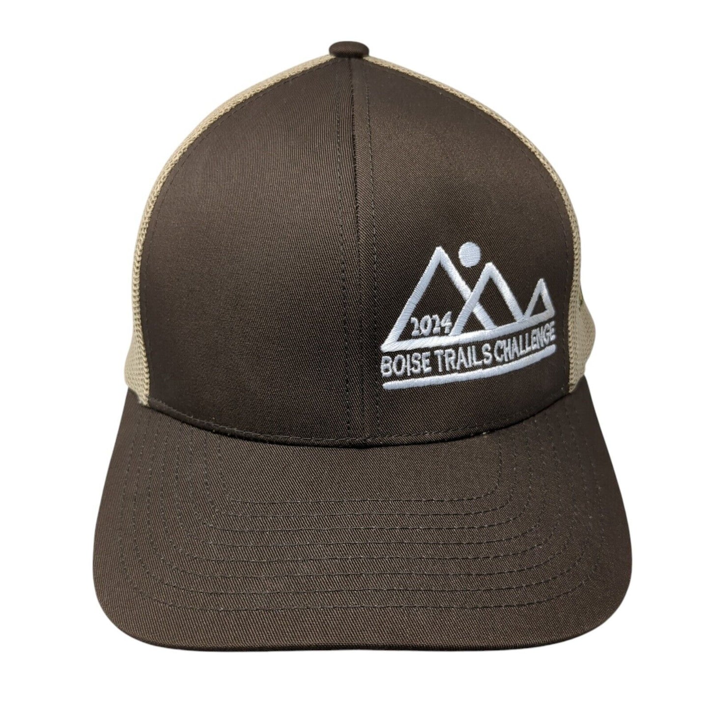 2024 Boise Trails Challenge Snapback Trucker Hat Brown One Size Mesh Back