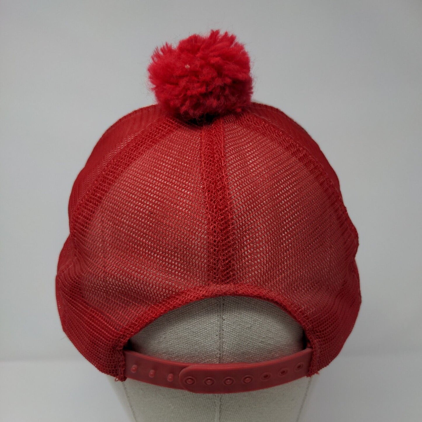 Kwik Service TV Video Sales & Rentals Snapback Trucker Hat Red OSFA Pom Pom