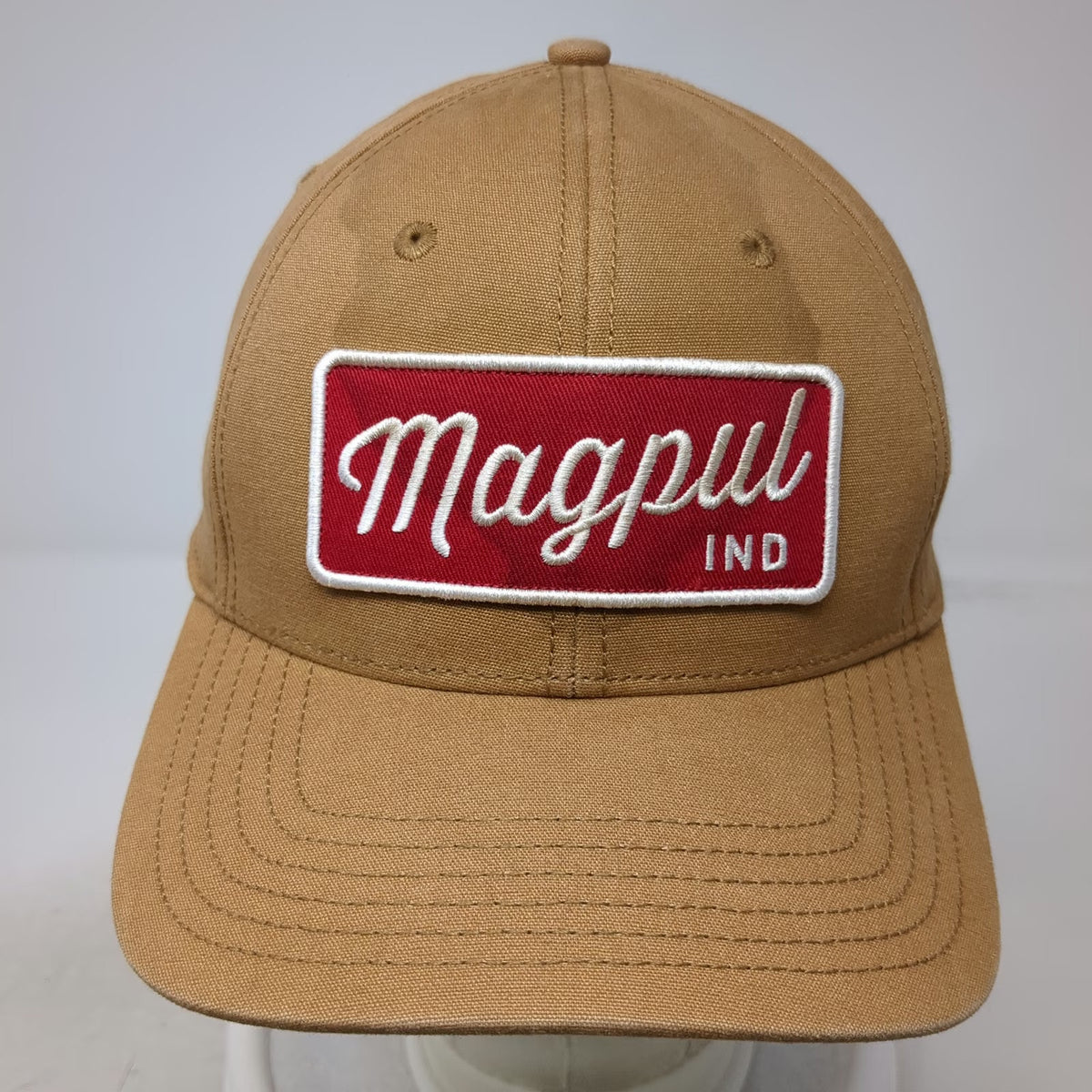 Magpul Snapback Brown Hat One Size Script Patch IND Logo Canvas Twill 6 Panel