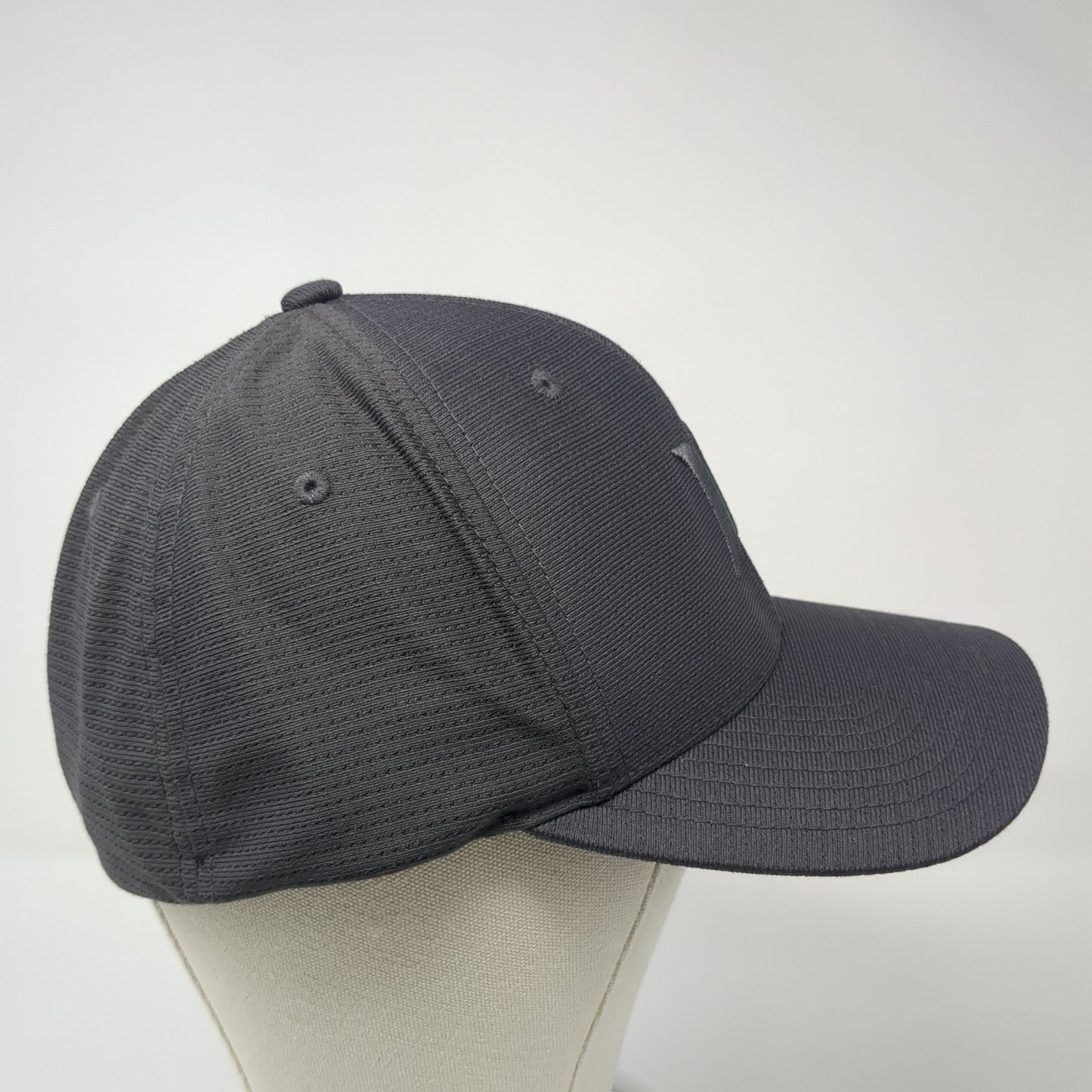 Hurley Fitted Hat Gray XL Embroidered Solid Vent Holes Flexfit Yupoong