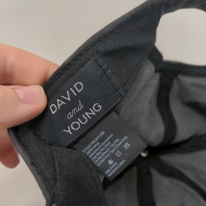 Social Distancing Slideback Hat Gray OSFM Adjustable Embroidered David and Young