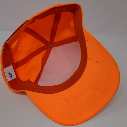 Utah Strapback Hat Orange OSFA Adjustable Graphic Print Vented Holes Polyester