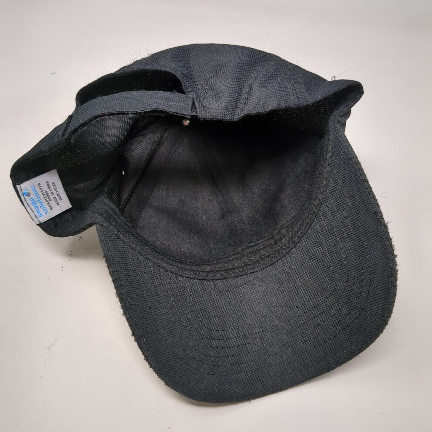 Image Solutions Strapback Hat Black OSFA Solid Adjustable Embroidered
