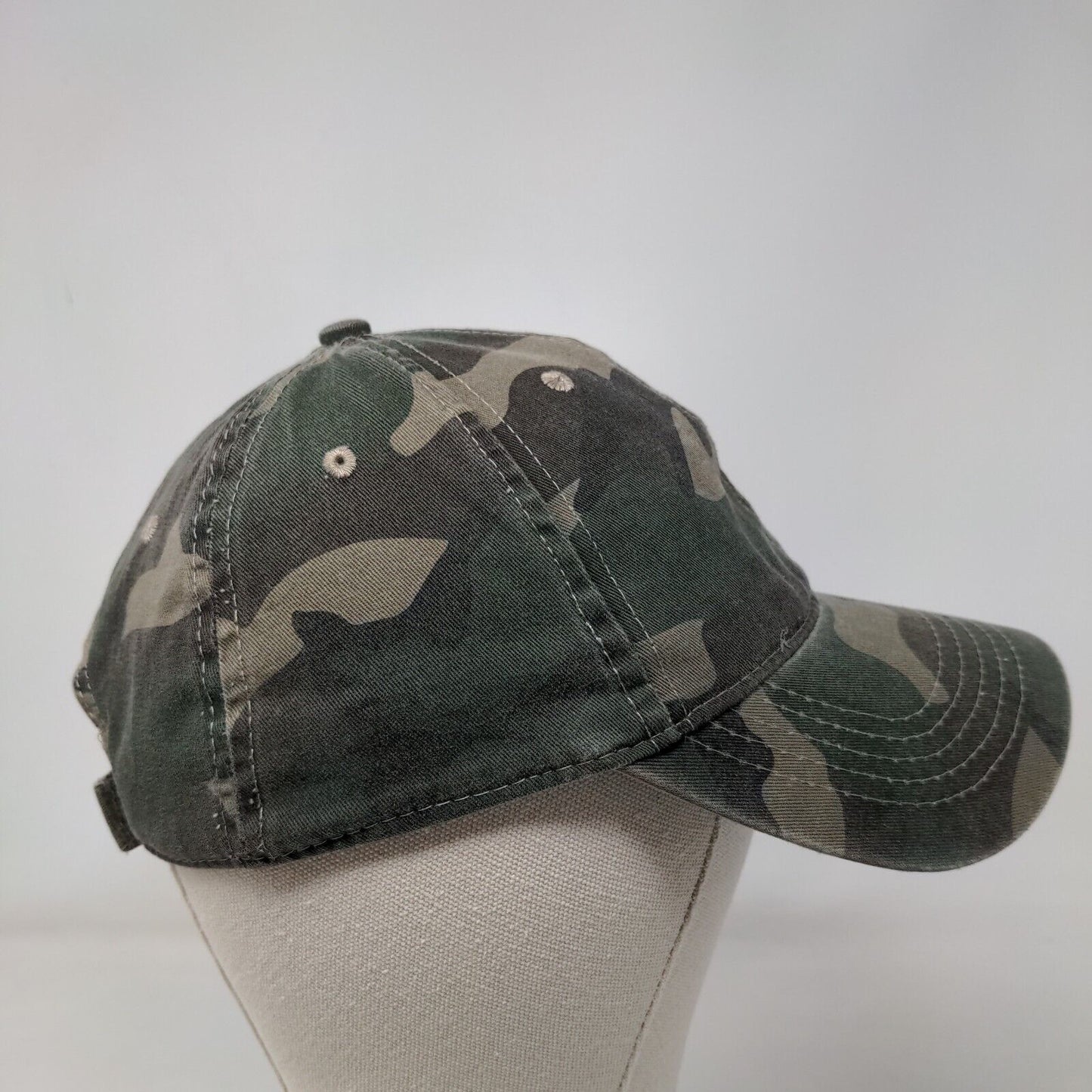 Unbranded Strapback Hat Camouflage OSFM Adjustable Vented Holes 6 Panels