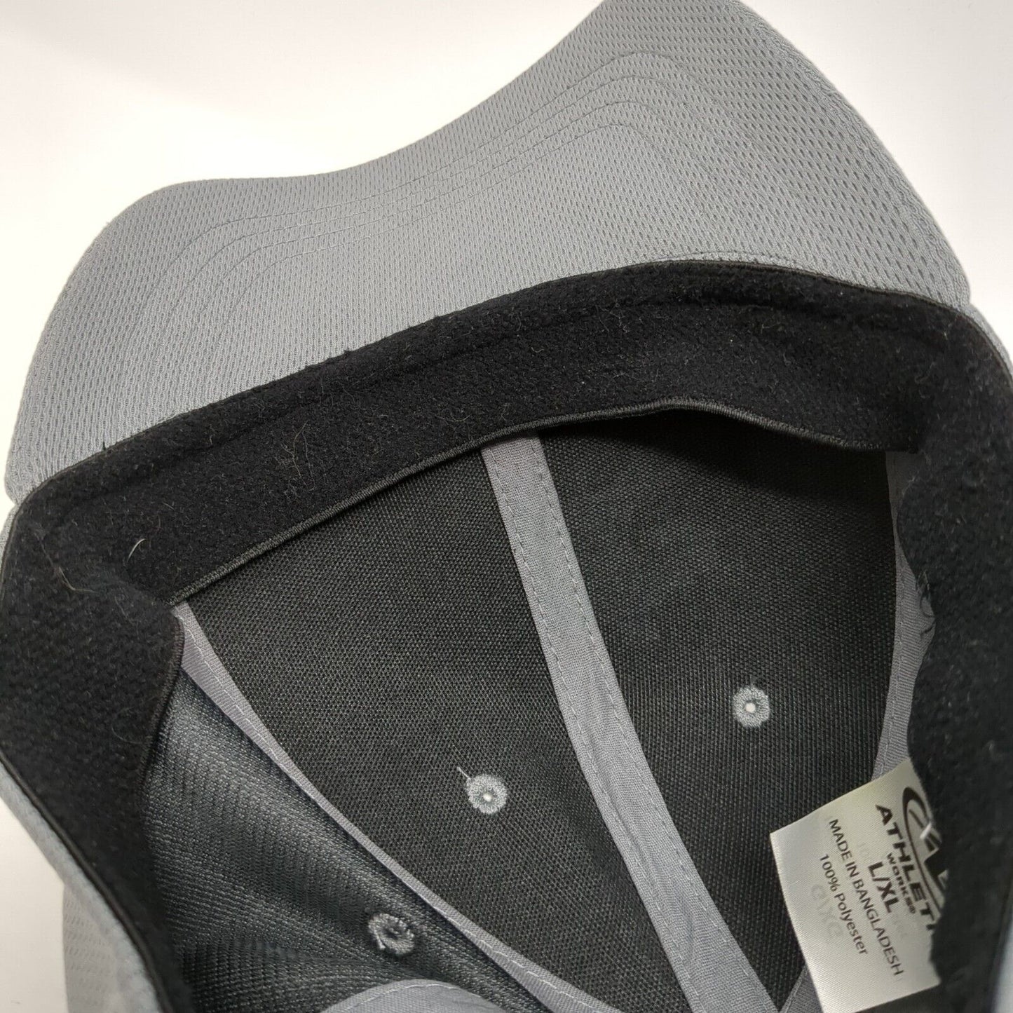 Athletic Works Fitted Hat Gray L/XL Lightweight Vented Holes 6 Panel Blank