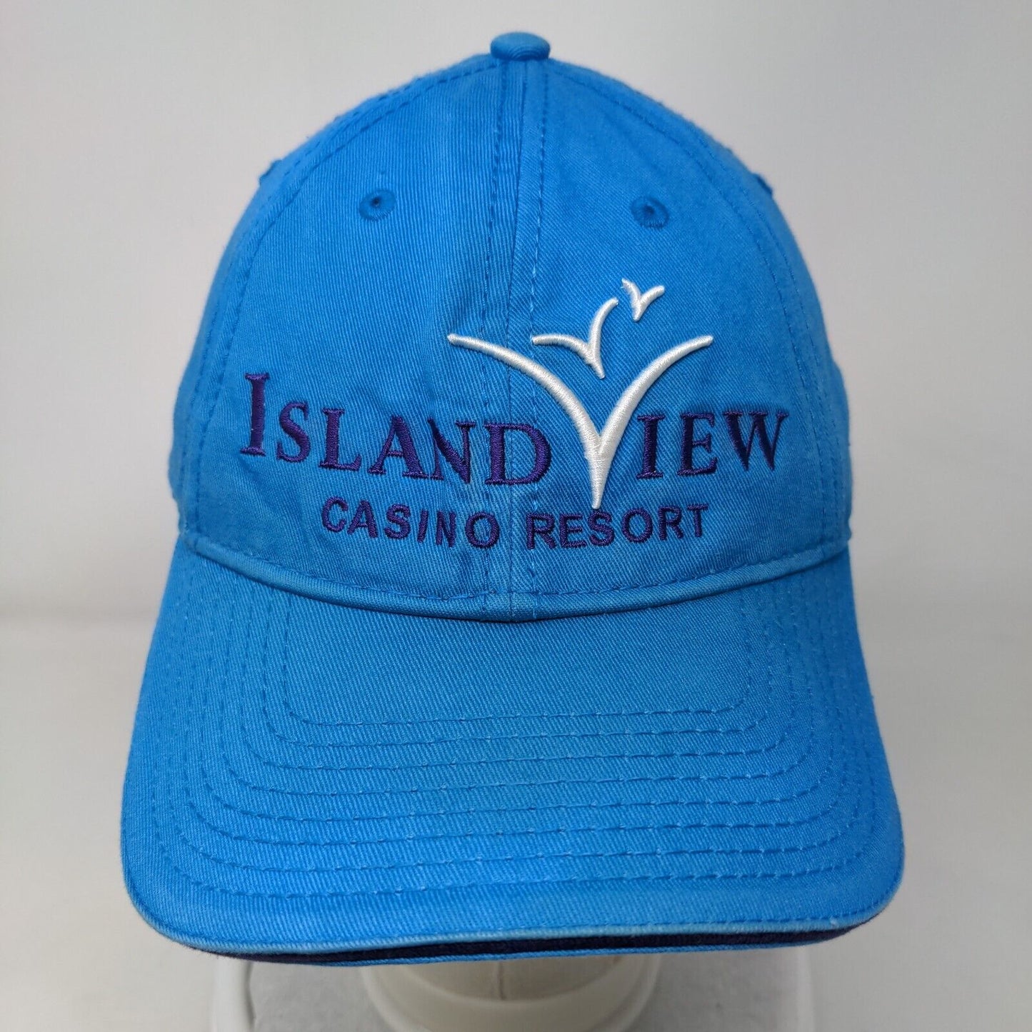 Island View Casino Resort Strapback Hat Blue OS Adjustable Embroidered Dome Hats