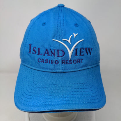 Island View Casino Resort Strapback Hat Blue OS Adjustable Embroidered Dome Hats