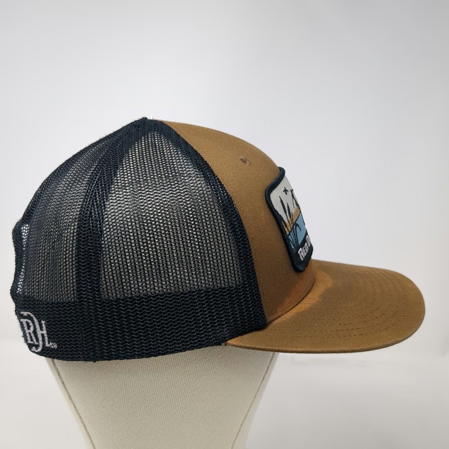 Red Dirt Hat Co. Trucker Hat Brown One Size Mesh Back Snapback Nature Patch