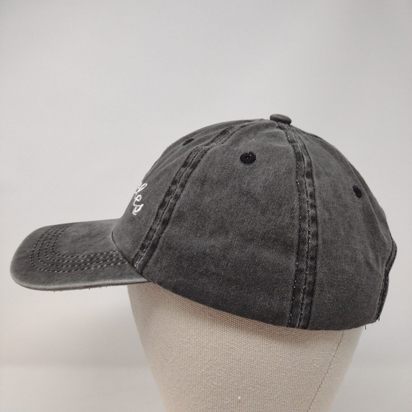 Los Angeles Strapback Hat Gray One Size Embroidered Adjustable Solid