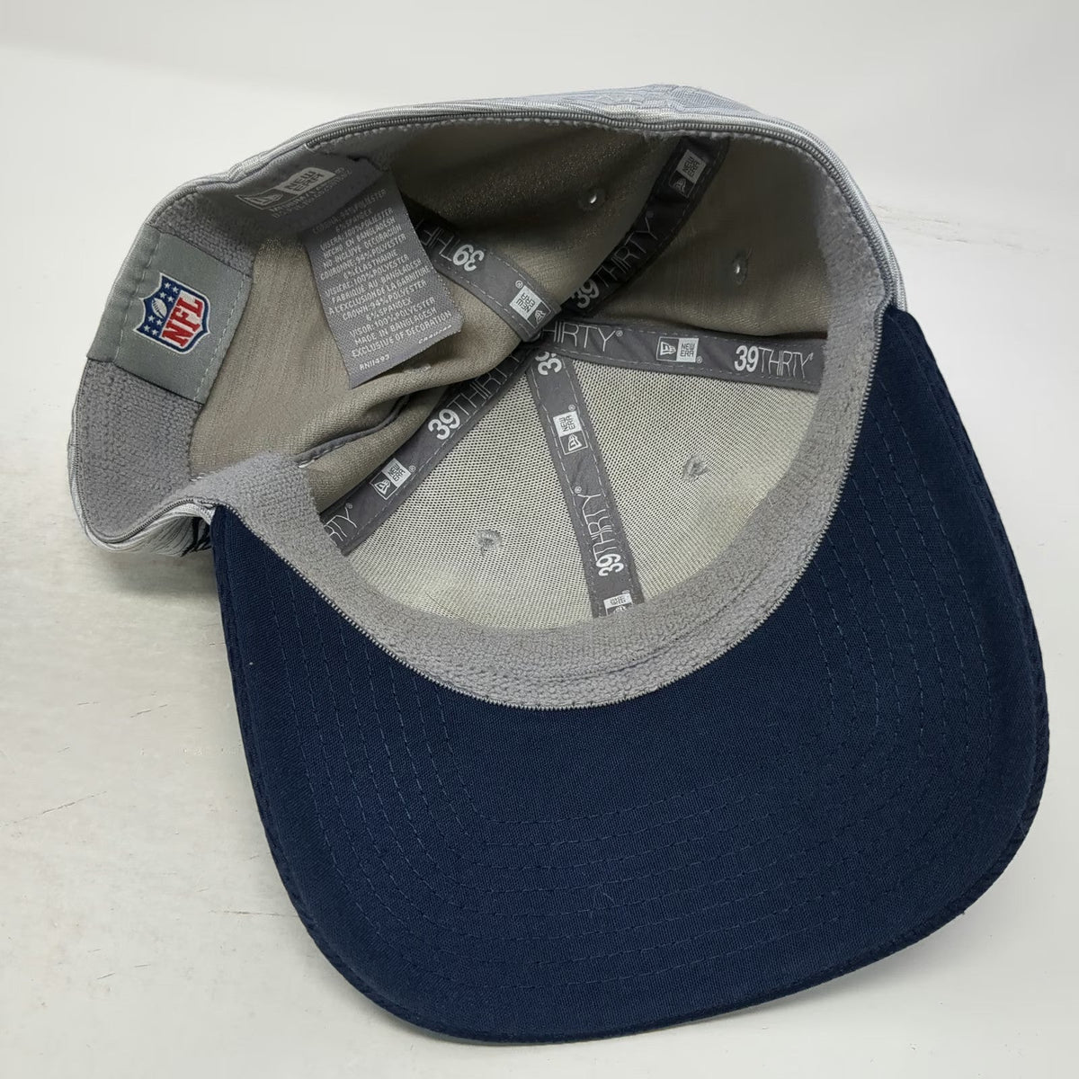 New Era Seattle Seahawks Gray Blue Baseball Cap L NFL 39THIRTY Stretch Fit Hat