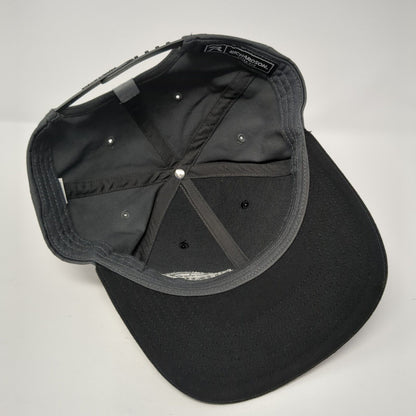 Sunroc Snapback Hat Black One Size Colorblock Clyde Richardson 6 Panel