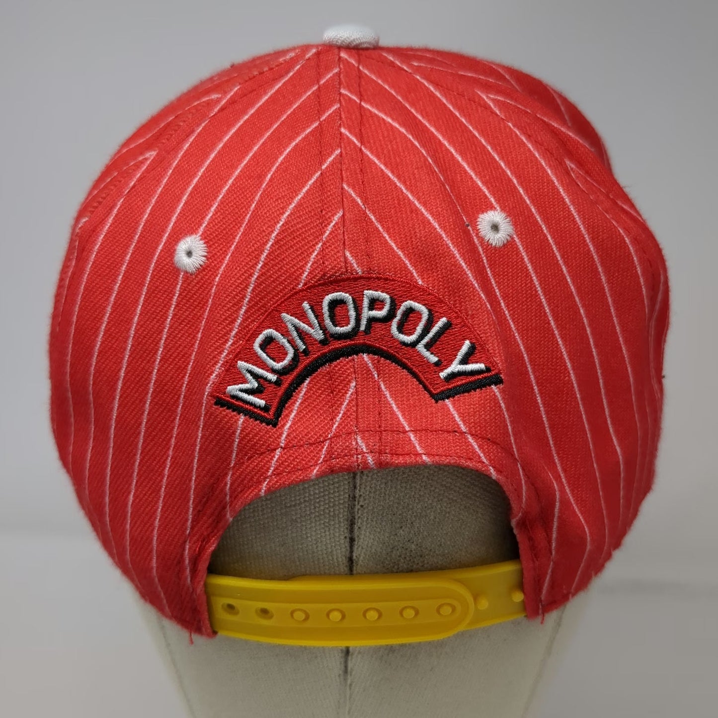 Headgear Classics Snapback Red One Size Monopoly Pinstripe Graphic Brim hat